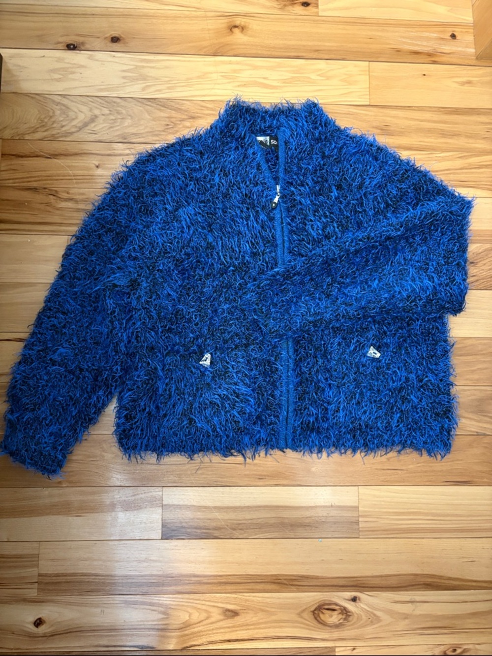 Women’s Jamie Sadock Fuzzy Zip-Up Jacket in Royal Blue (medium)
